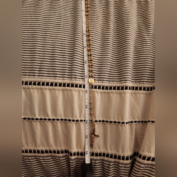 Solid 14K Yellow Gold Beaded Rosary Necklace weighs 12.56 Grams Brand new - Picture 8 of 16